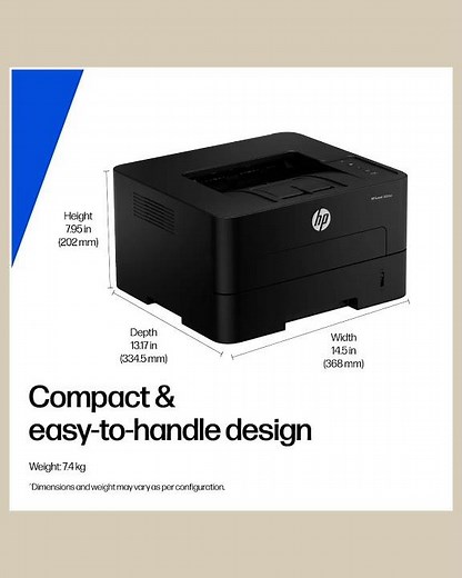 HP 303dw Auto Duplex WiFi Laser Printer (New Launch), 30 PPM, 256 MB Memory, Black