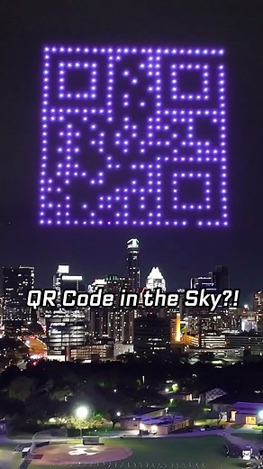Elevate your brand to new heights with a full functional drone QR code 👏Send us a message for more details! #skyelements #qrcode #drones #droneshow | Sky Elements Drones