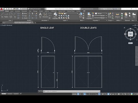 How to draw Swing Door in AutoCad