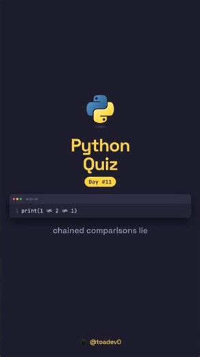 Python Quiz: Chained Comparisons (Most Devs Misread This) #python #coding #programming