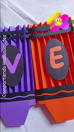 Letrero Bienvenidos /crayola de papel. #manualidades #ideas #ambientación #regresoaclases