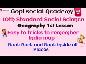 10th standard social | geography 1st lesson | India map | all places | easy tricks to remember