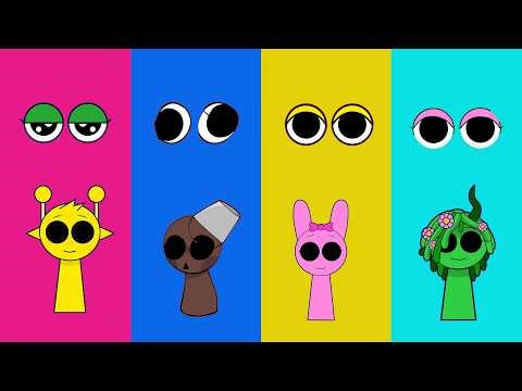 Which Eyes Match Simon, Brud, Pinki & Vineria Ultimate Sprunki Eye Challenge! 👀🧩 | Sprunki Animation