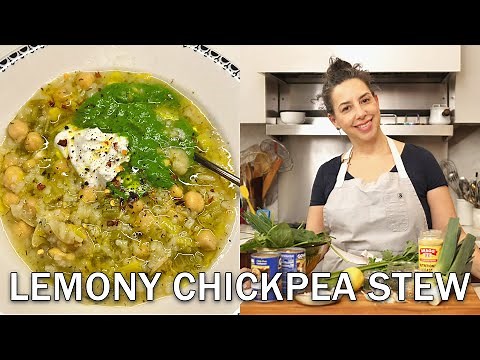 Carla’s Lemony Chickpea Stew with Magic Green Sauce