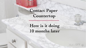Marble Contact Paper Countertop - 10 Months Later - Anika's DIY Life