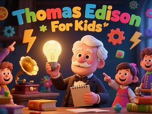 Thomas Edison For Kids | Edison Facts | Educational History Video | Light Bulb Inventor | STEM Kids