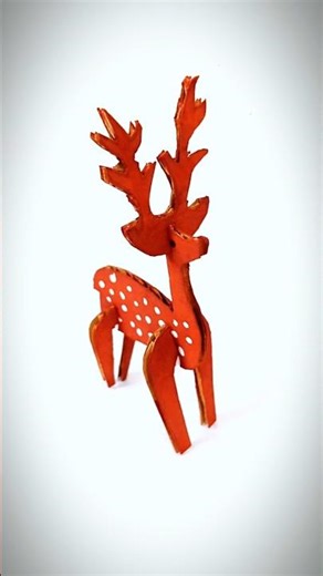 I Made a Deer From Cardboard! 🦌🤯 #shorts #trending #diy #craft #cardboardcraft #viral #deer #fyp