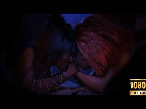 family sleep scene in croods 2