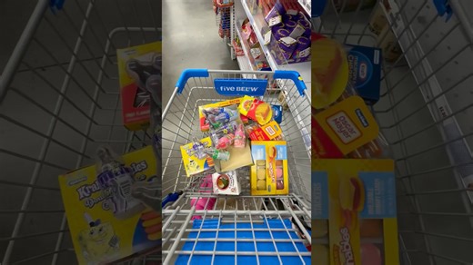 Packing school lunch with only candy shopping spree