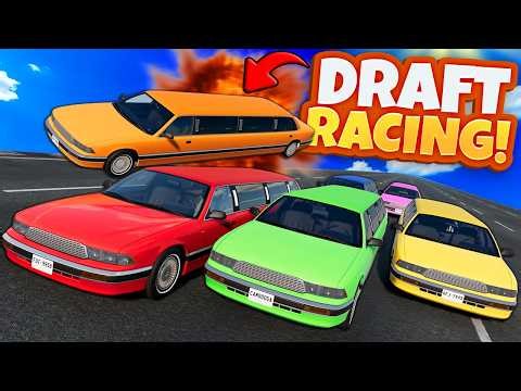 Straight Line Draft Racing in Multiplayer is INSANE! (BeamNG Drive Mods)
