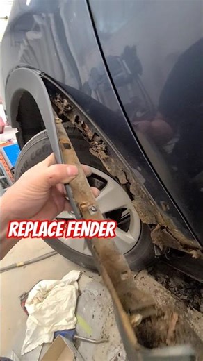 Rusty fender. Car/Auto body repair. #car #automobile #auto #automotive