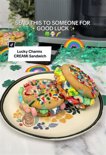 Struck gold with this Lucky Charms St. Patrick’s Day dessert. 😍🍨🌈 #NinjaCREAMi #stpatricksday #luckycharms #luckycharmsrecipes #stpatricksideas