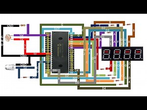 PIC16F877A interface LDR and display value on 4 digit 7 segment display along with turn on/off LED.