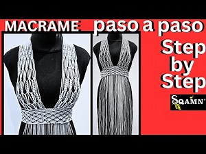 Passo a Passo Para Iniciantes Tutorial De Vestido Macramê, Step by Step Macrame Dress Tutorial