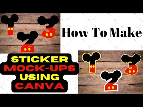 How To Make Stickers And Sticker Mockups Using Canva - Easy Sticker Decals Tutorial & Mockup DIY