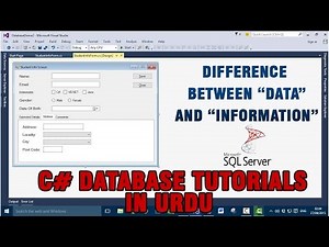 P(10) C# Database Tutorial In Urdu - Difference between Data And Information