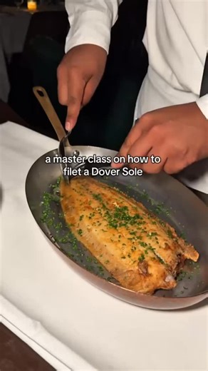 Foodporn ™ on Instagram: "A masterclass on how to fillet a Sole at your table at @baltaire  Would you try it? 路‍♂️ With @thediningdolls"