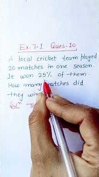 Q.10, Ex.7.1 Chapter:7 Comparing Quantities | Ncert Maths Class 7 | Cbse