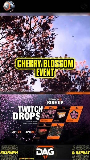 Cherry Blossom Event Twitch Drops Division 2 #shorts
