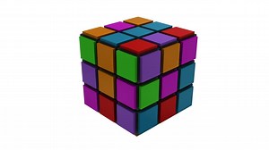 Premium stock video - 3d cubic strategy puzzle