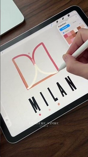 Create a Unique Name Logo with Procreate: Step-by-Step #TattooIdeas #LetterLogo