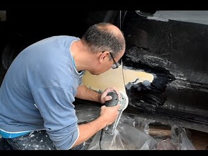 Dellen im Auto entfernen, Spachteln, Verschleifen und Lackieren