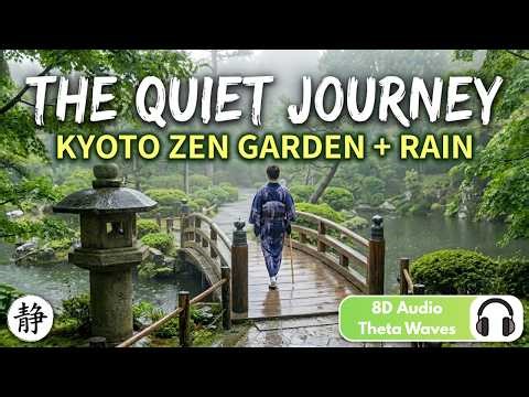 8D Brain Reset: Japanese Zen Garden Rain & Theta Waves (60 Mins)