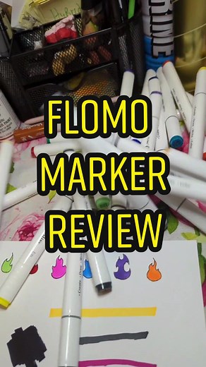 Testing out this random $10 marker (Flomo Creative Markers) is this ASMR? #flamescreate #coloring #marker #drawing #asmr #asmrart #color