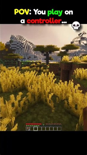 Minecraft POV: You play on controller...💀#minecraft #minecraftshorts