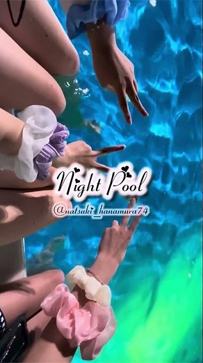 Night Pool Festival 🏖️⭐️ Japan | after school Tokyo | Japanese Summer activities