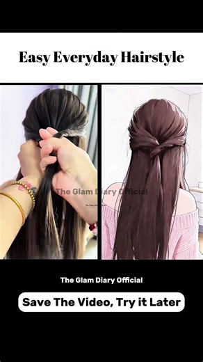 Elegant Twisted Half-Up Hairstyle ✨ |Easy Half Up Hair Tutorial #HalfUpHairstyle #HairTutorial #ootd