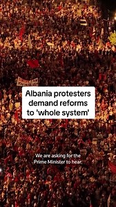 Protesters marched through Tirana, Albania, demanding reform and the resignation of the country's prime minister. Albanians have been protesting for weeks against a planned luxury resort backed by a company linked to Jared Kushner, the son-in-law of U.S. President Donald Trump, near Vlora, which is famed for its flamingos and a turtle nesting site. #albania #tirana #kushner #trump #flamingo