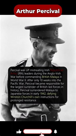 Arthur Percival Percival was off mistreating World War II. #ww2 #arthur #shorts