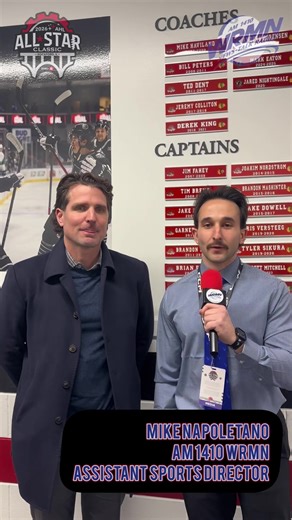 We had a moment to speak with 3 time Stanley Cup Champion Patrick Sharp at AHL All Star Weekend. He was honored during the festivities in Rockford. Hear his thoughts on the Olympics. Thanks for your time. #blackhawks #NHL #hockey