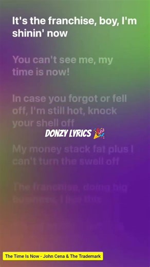 John Cena ft The trademark - The time is now #lyrics #music #wwe
