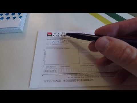 Comment remplir un chèque en France?