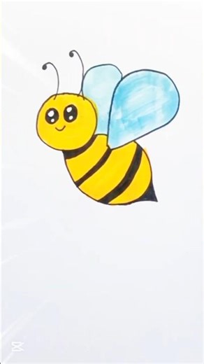 Quick Bumble Bee Drawing Tutorial | How to Draw a Bee Easily