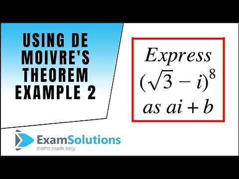 Using de Moivre's Theorem - Example (2) : ExamSolutions Maths Revision Tutorials