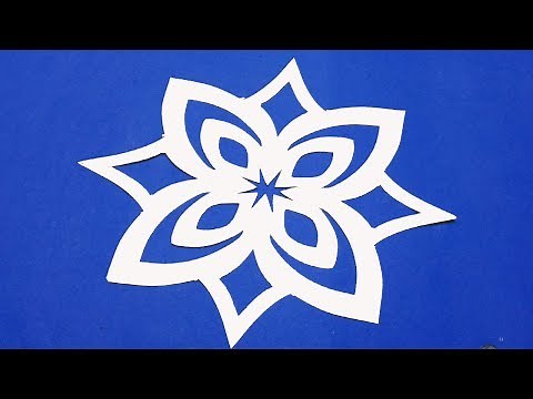 paper snowflake- How to make paper cutting Flowers? DIY kirigami instructions step by step