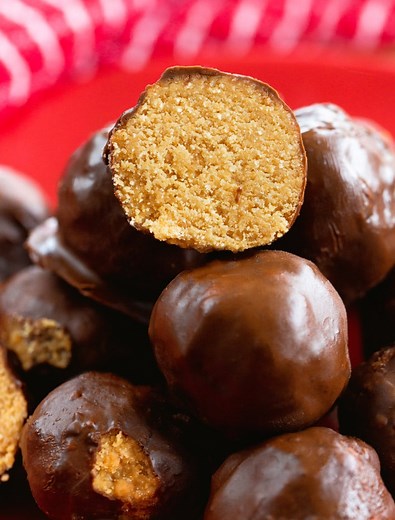 3 Ingredient Peanut Butter Balls - Chocolate Covered Katie