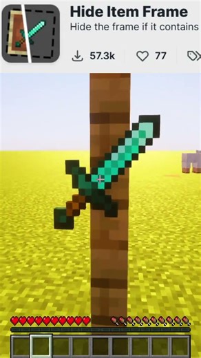 hide item frame #minecraft #mechanicmods #minecraftmod #minecraftbeauty #minecraftshorts #games