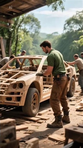 Wooden Car Built in Jungle 🌳🚗 | Amazing 3D Animation | Creative Workers Story