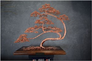 Large Wire Bonsai Tree: Engraved Tree of Life, Japanese Zen Decor - Etsy