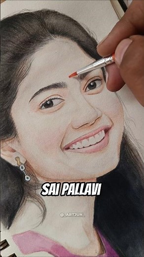 Drawing Sai Pallavi ❤️ using water colours 🎨 #saipallavi #watercolor #artjun