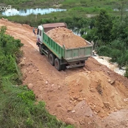 The End Connecting Processing 100% Skill Dozer Pushing Dirt & 10Wheel Truck Dumping Dirt Making Road #excavator #catexcavator #constructionsite #constructionlife #heavyequipment #machinery #caterpillar #demolition #operator #contractor #constructionworker #wheelloader #earthmoving #bulldozer #heavymachinery #heavyequipmentlife #hitachi #buldozer | Bulldozer Hub