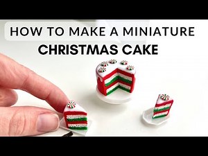 DIY Polymer Clay Christmas Cake Tutorial - EASY
