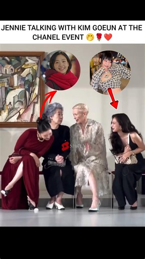 Jennie talking with Kim goeun , goblin bride 🤯😱❤️ #blackpink #jennie#kimgoeun #kdrama #chanel#goblin
