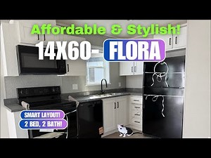 14X60-“Flora” Affordable Single-Wide Manufactured Home Tour! Stylish 2-Bedroom by Champion Homes