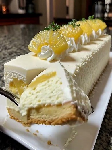 Pineapple Mousse Cake #youtubeshorts #food #bonnecuisine #cake #explore #easyrecipe