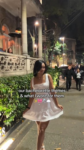 tran 💗 | 2026 bride on Instagram: "Bach made in heaven 🫶🏼 both outfits from @lesaimantsbridal 2026 bride, bachelorette outfits, bachelorette activity ideas, Mexico City things to do, bachelorette party Mexico City, abba"